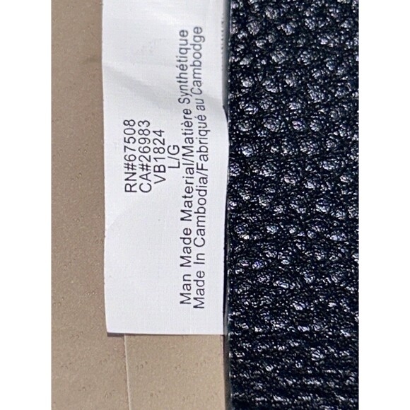 VINCE CAMUTO Black faux leather waist belt with bag Size Large - Picture 9 of 16